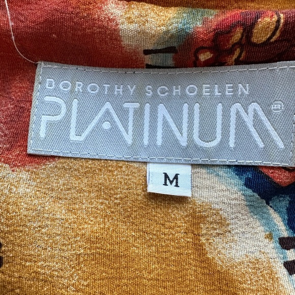 Vintage Platinum Dorothy Schoelen Buttoned Short Sleeve Top size Medium - Picture 9 of 13